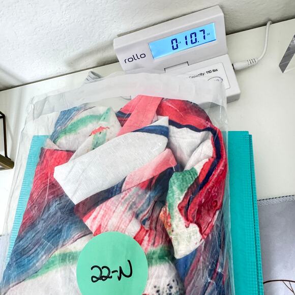 Parsley & Sage Womens Button Blouse Tunic Top Size XL Artsy Watercolor Flowy - Picture 6 of 7